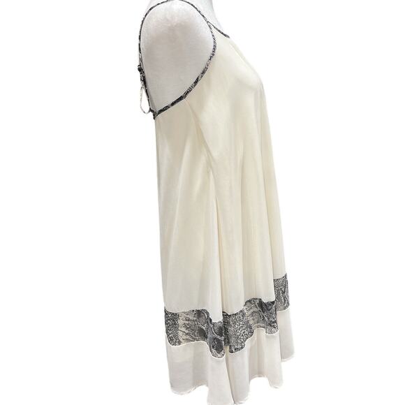 Ya Los Angeles Dress Small Peated White Snake Animal Print Safari‎ Boho - Picture 2 of 14